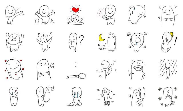 작가 '제제'의 카카오톡 이모티콘 '이초티콘'. 카카오 이모티콘샵 캡처