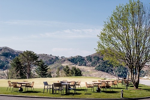 스타트 광장 연습 그린 정원.