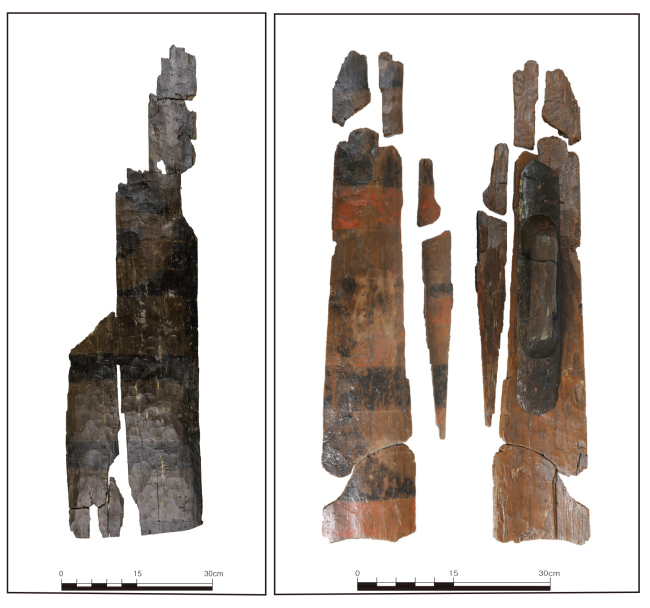 월성 해자 출토 방패 [사진제공=문화재청]