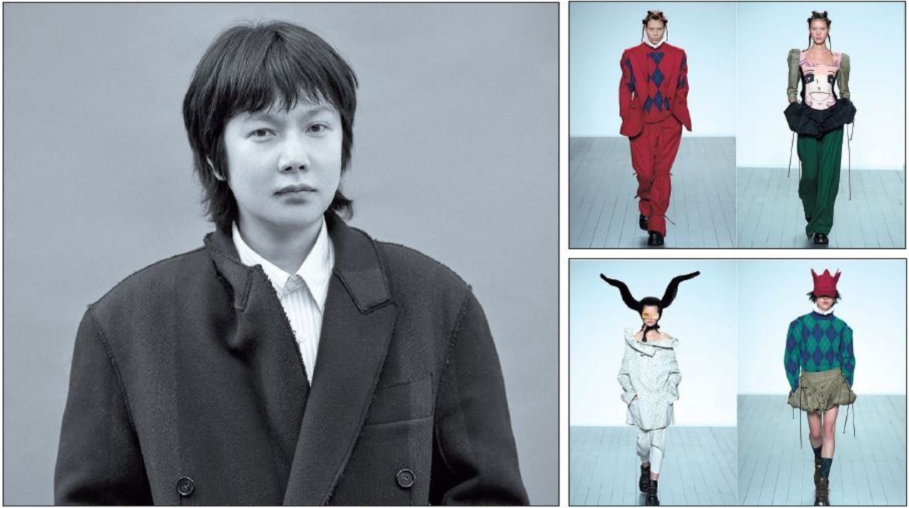 박승건 '푸시버튼' 크리에이티브 디렉터(왼쪽). 푸쉬버튼 2019 가을/겨울(F/W) 컬렉션. [푸쉬버튼 제공]