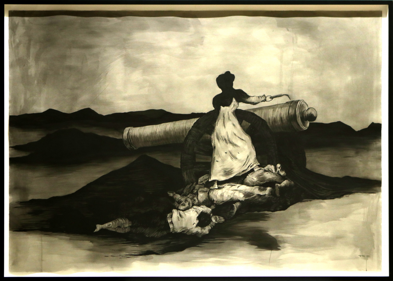 England Hidalgo, Not So Quiet On The Western Front, 2012, ink On paper, 164X112cm [사진제공=한세예스24문화재단]