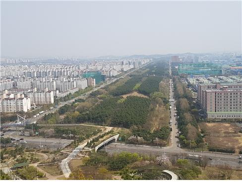 시흥시 도심완충녹지. [경기도 북부청)