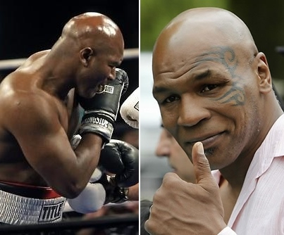 에반더 홀리필드(왼쪽)와 마이크 타이슨 [연합]