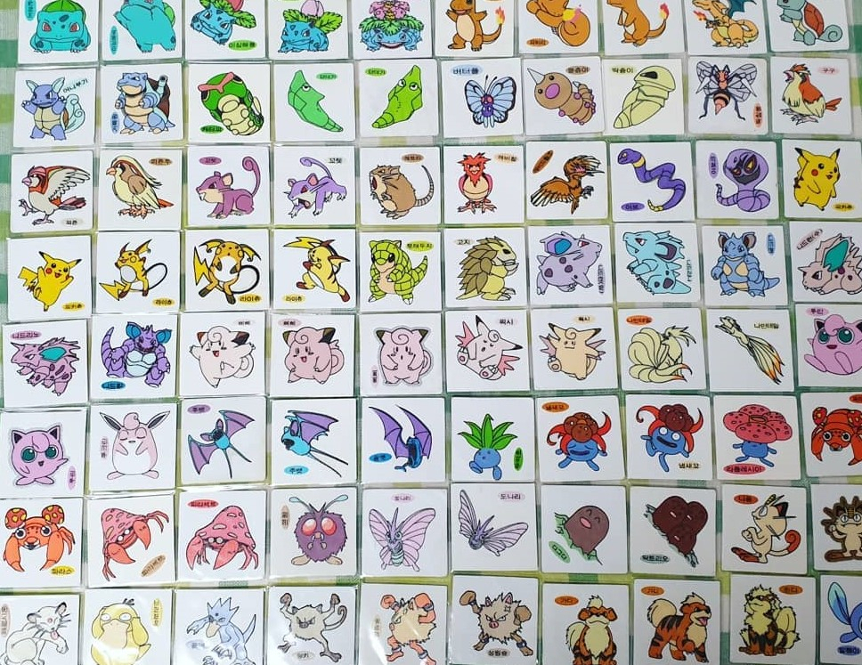 포켓몬 빵에 들어있는 ‘띠부띠부씰’ 컬렉션 [인스타그램 lego_inventory]