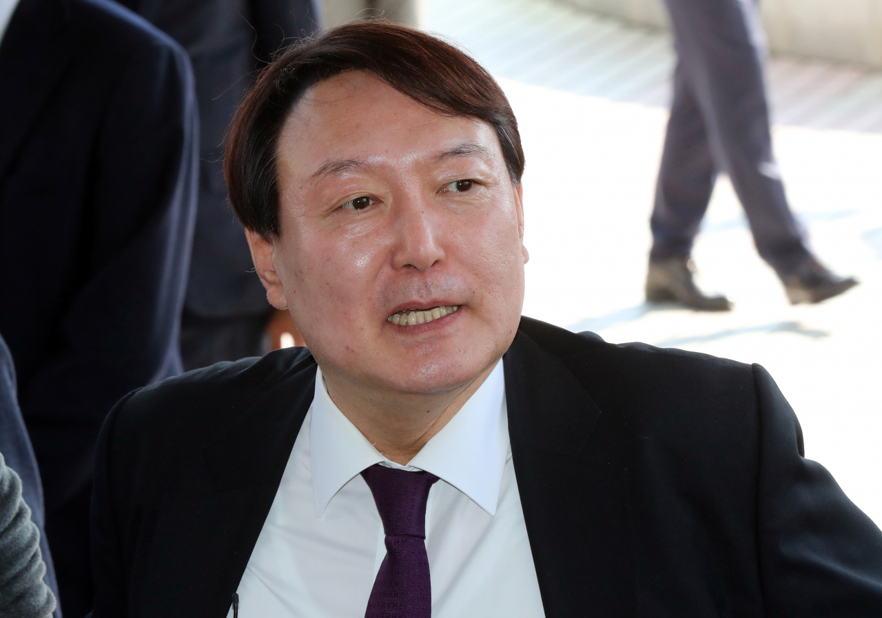 윤석열 검찰총장. [연합]북한이 지난 16일 오후 2시 50분경 남북공동연락사무소를 폭파했다고 조선중앙통신이 17일 보도했다. [연합]