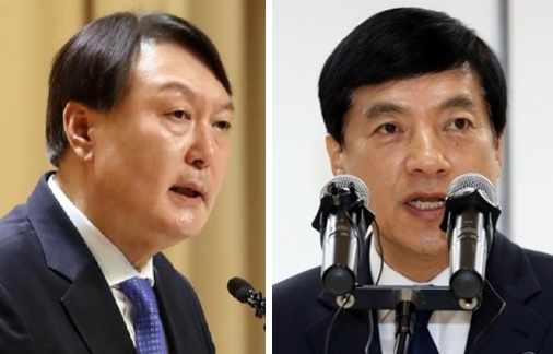 윤석열(왼쪽) 검찰총장과 이성윤 서울중앙지검장. [연합]