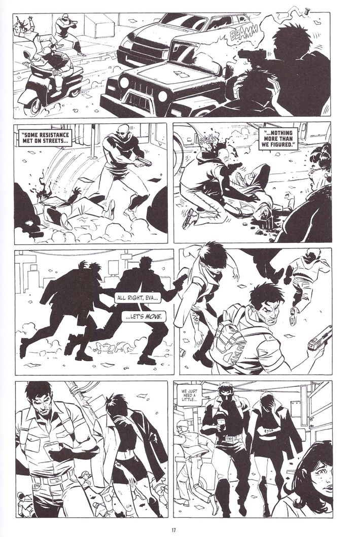 익스트랙션 원작 코믹북  '시우다스'의 장면