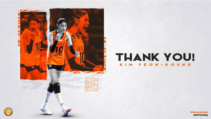 김연경에게 감사 인사 전하는 엑자시바시 구단 (사진=엑자시바시 구단 홈페이지 캡처, 연합뉴스)