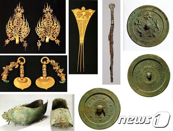 무령왕릉 출토유물들.© News1