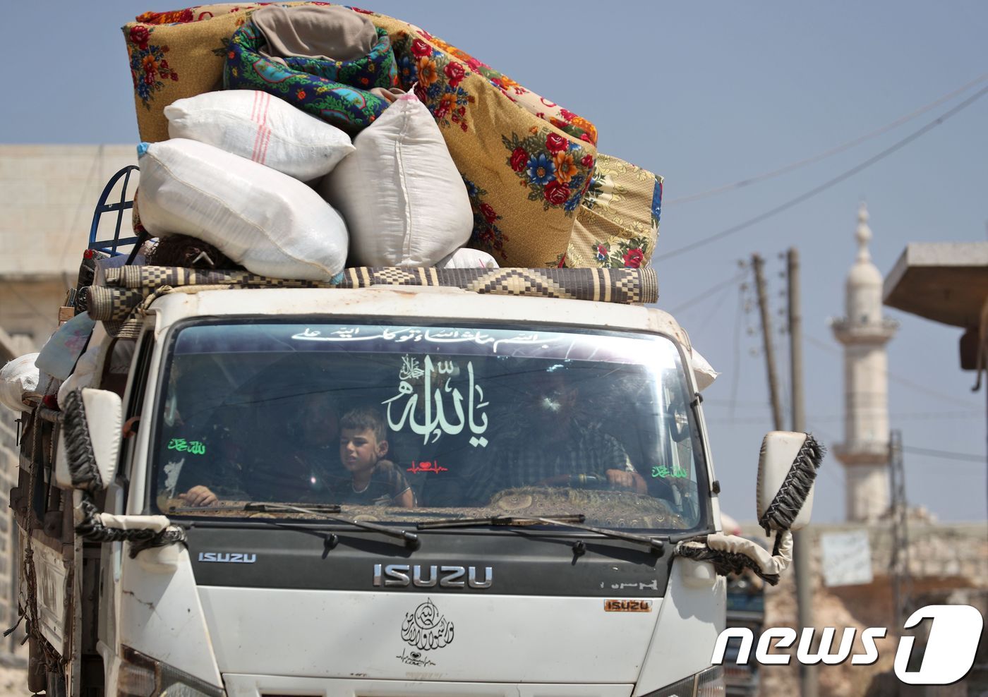 시리아 이들리브주에서 대피 중인 시리아 시민들. (자료사진) © AFP=뉴스1