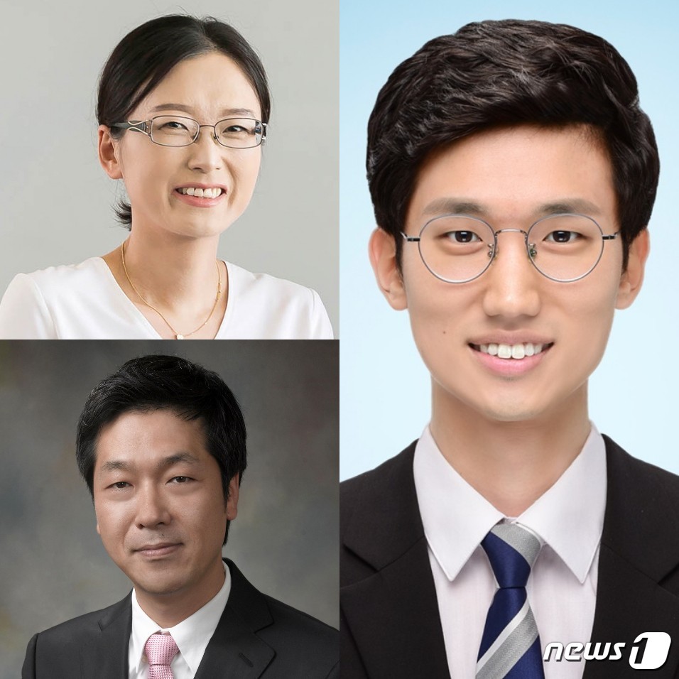 연구진사진 완쪽 위 최남순교수, 아래 곽상규교수, 오른쪽 1저자 이용원 박사 © 뉴스1