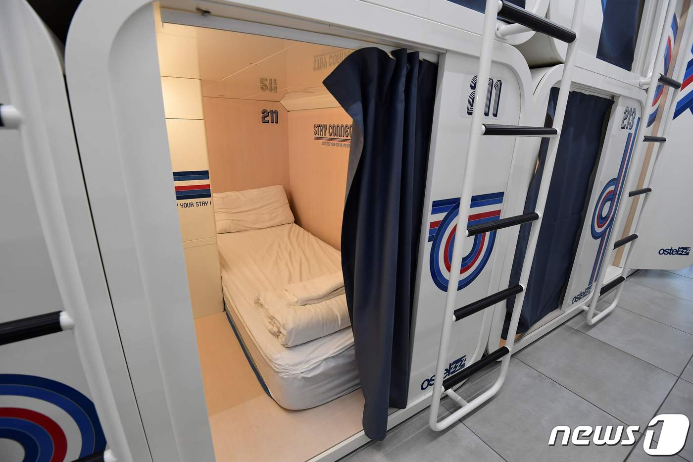 이탈리아 캡슐호텔. © AFP=뉴스1