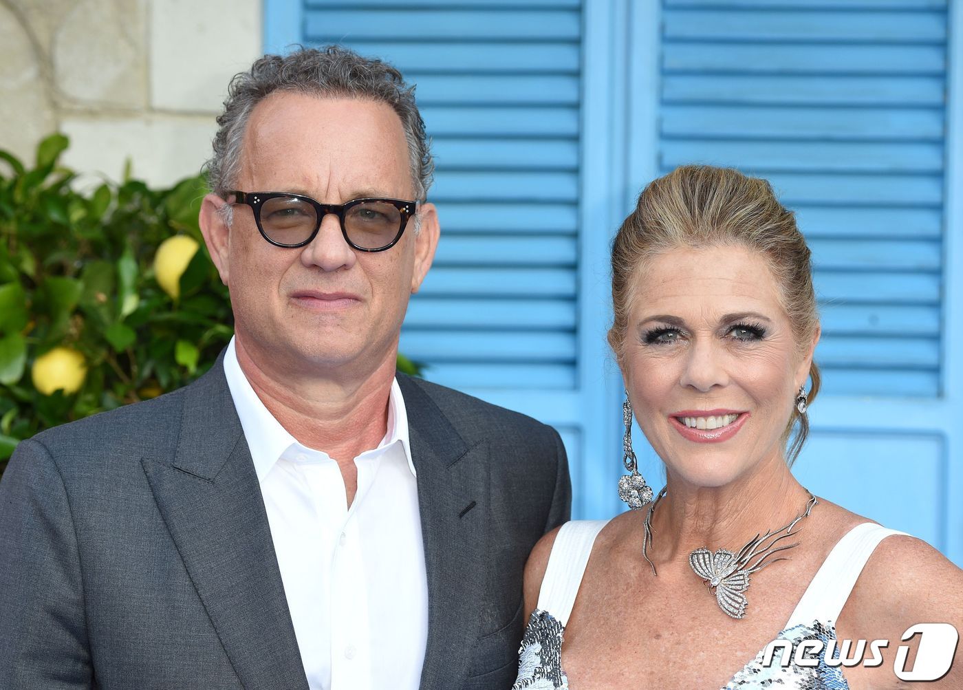 할리우드의 유명 배우 톰 행크스와 그의 부인 리타 윌슨. © AFP=뉴스1