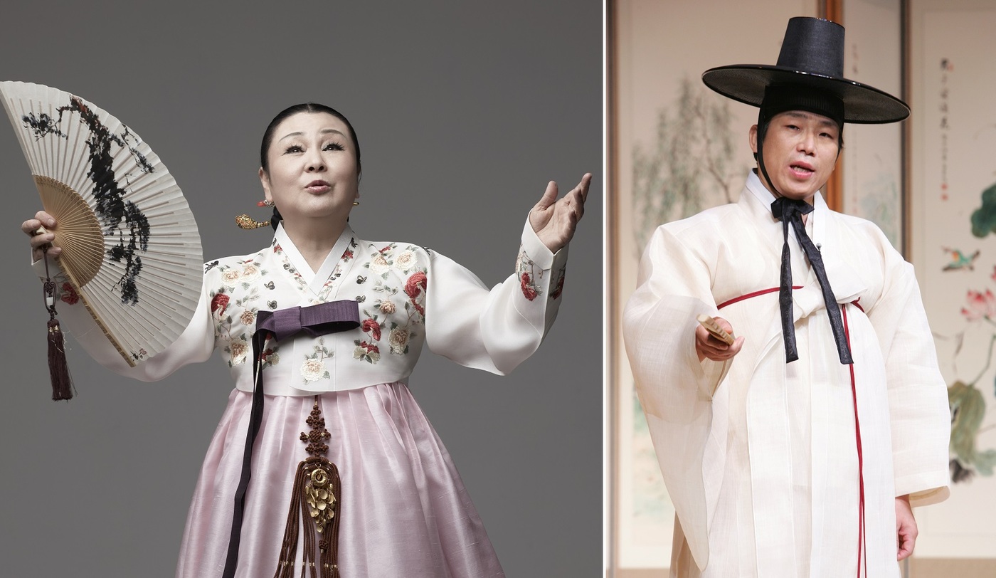 국가무형문화재 판소리(심청가) 보유자 인정 예고된 김영자, 정회석.(문화재청 제공)© 뉴스1