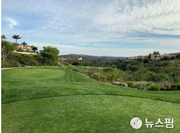 KIA클래식이 열리는 9번홀 전경. [사진= 전욱휴 해설위원·특파원]