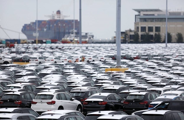 미국 자동차 수출입 현장 [사진=블룸버그통신]