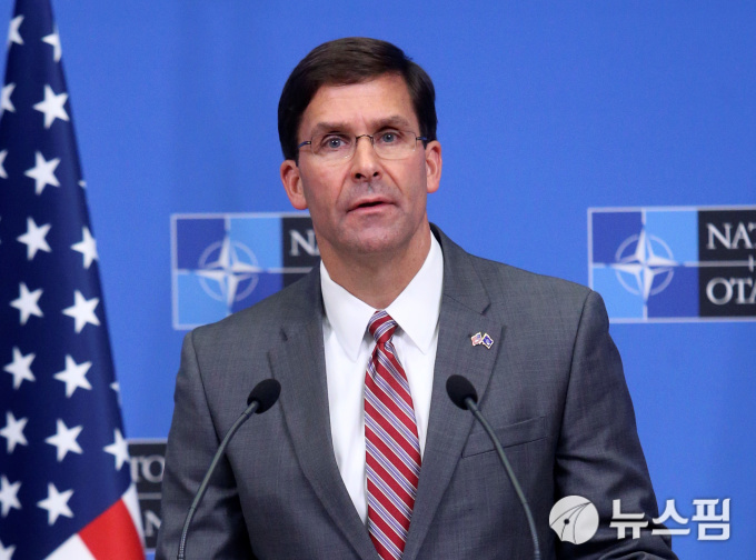 마크 에스퍼 미국 국방장관 [사진=로이터 뉴스핌]