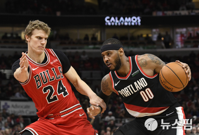 [서울=뉴스핌] 정윤영 기자 = 포틀랜드 트레일 블레이저스가 시카고 불스를 117대94로 제압했다. [사진=로이터 뉴스핌] 2019.11.26 yoonge93@newspim.com
