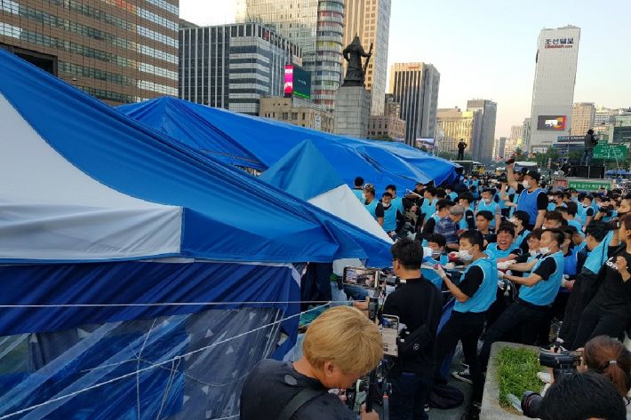 서울시, 대한애국당 천막 철거(사진=서울시 제공)