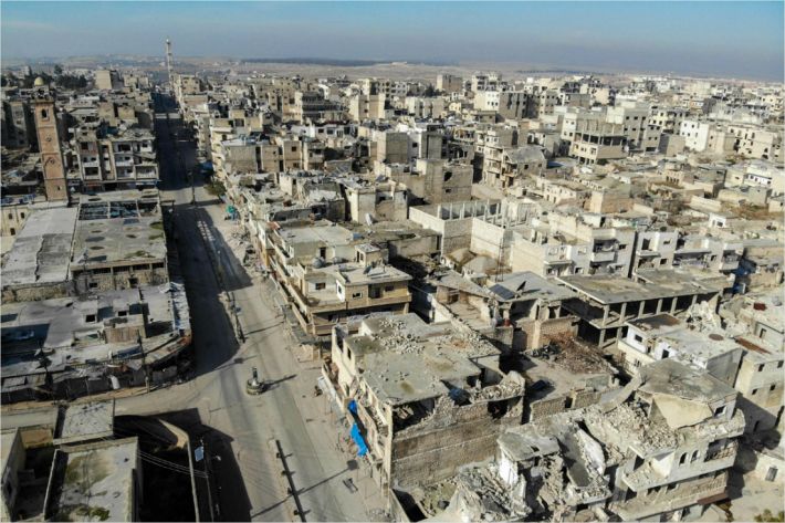 파괴된 시리아 이들립 건물들(사진=AFP/연합뉴스)