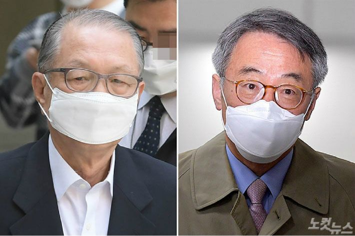 좌측부터 김기춘 전 청와대 비서실장, 임종헌 전 법원행정처 차장. (사진=자료사진)