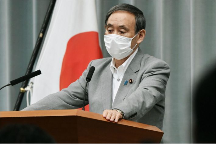 스가 요시히데 일본 관방장관(사진=연합뉴스)