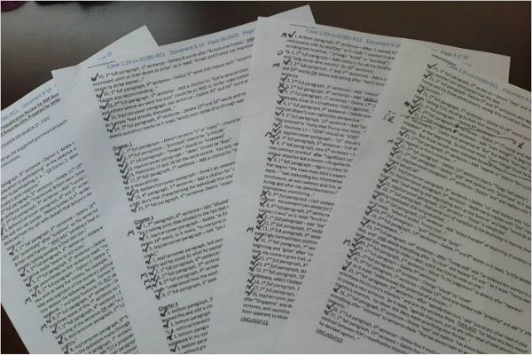 (사진=연합뉴스)백악관은 존 볼턴 전 백악관 국가안보보좌관의 회고록 출판을 막기 위해 소송을 냈지만 법원은 지난 20일 이를 기각했다. 사진은 백악관이 회고록 수정·삭제 요구를 정리해 법원에 제출한 17쪽짜리 서류.