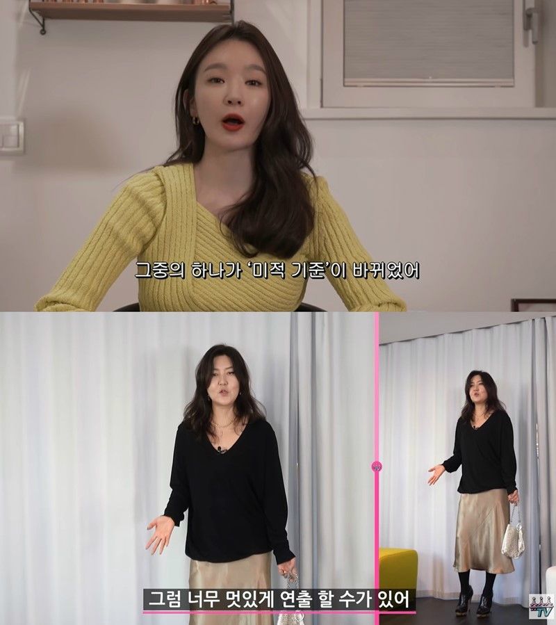 강민경은 본인의 일상을 소재로 한 브이로그 영상을 통해 자신의 미적 기준이 변했다고 밝혔고, 이전과 달리 편한 옷을 더 선호하게 되었다며 옷장의 변화를 보여주기도 했다. 한혜연은 니트 한 벌로 일주일 나기, 저렴하면서도 품질이 좋은 스니커즈 고르기 등 전문가의 노하우가 돋보이는 콘텐츠로 사랑받았다. (사진=각 유튜브 캡처)