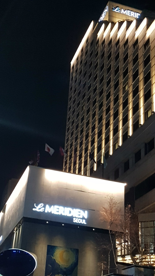 클럽 '버닝썬'이 들어선 강남 소재 르메르디앙 서울 호텔의 전경.