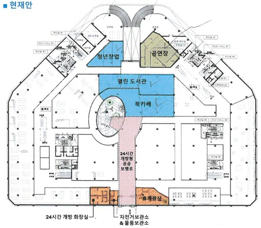라끄몽 지하 1층의  변경된  도면