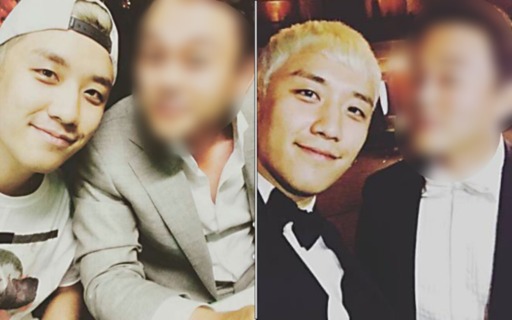 승리(왼쪽)와 유인석 전 유리홀딩스 대표. 승리 사회관계망서비스(SNS) 갈무리