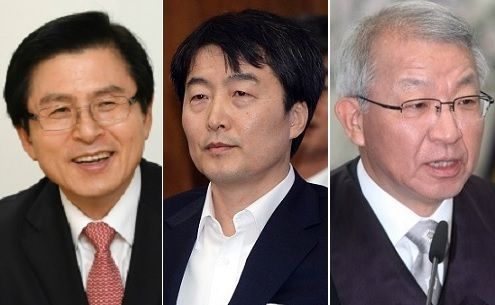 왼쪽부터 황교안 자유한국당 대표, 이석기 전 통합진보당 의원, 양승태 전 대법원장. 세계일보 자료사진