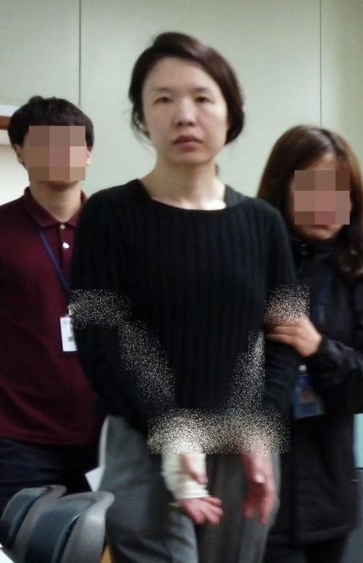 얼굴이 공개된 전 남편 살해 피의자 고유정. 제주=뉴시스