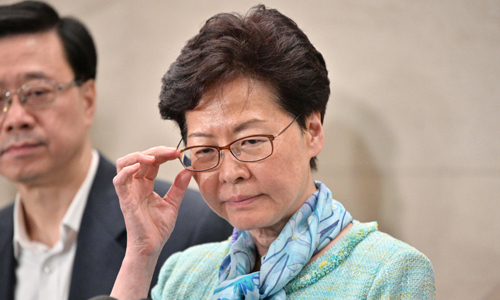 케리 람 홍콩 행정장관. 홍콩=AFP연합뉴스