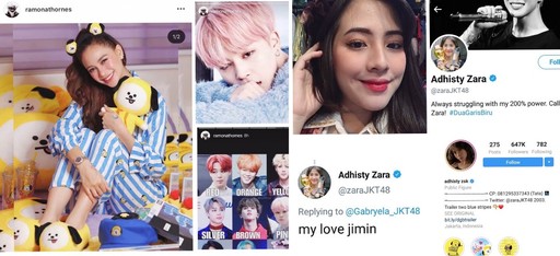 필리핀 스타 '아르시 뮤노즈'와 인도네시아 10대스타 '자라' 팬인증