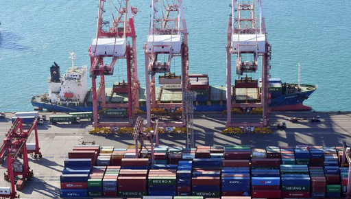 부산 남구 신선대부두. 뉴시스