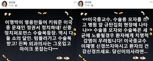 류여해 전 최고위원 페이스북