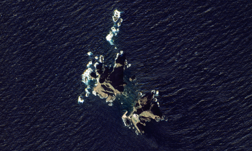 아리랑위성이 촬영한 독도 ‘독도의 날’을 하루 앞둔 24일 한국항공우주연구원이공개한 지구관측위성 아리랑위성 3A호가 촬영한 독도 위성 사진. 한국항공우주연구원 제공