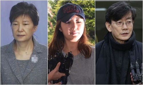 (왼쪽부터)최순실 측이 증인으로 요청한 박근혜 전 대통령, 딸 정유라, 손석희 JTBC 사장. 연합뉴스