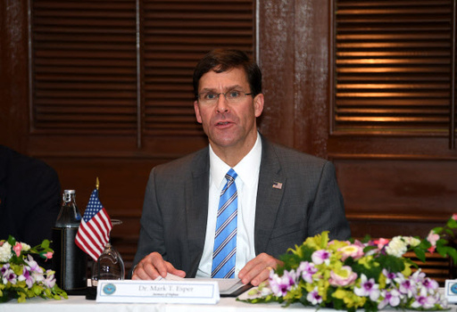 마크 에스퍼 미국 국방부 장관. 연합뉴스