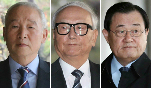 (왼쪽부터) 남재준·이병호·이병기 전 국정원장.