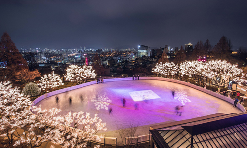 그랜드 하얏트 서울의 아이스링크. 그랜드 하얏트 서울 제공