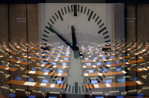 필리버스터 진행중인 국회 본회의장. 뉴시스