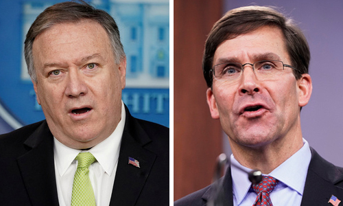 폼페이오(왼쪽), 에스퍼