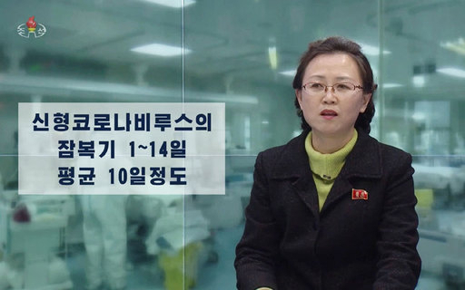 북한 조선중앙TV는 지난 28일 신종 코로나바이러스 감염증인 ‘우한 폐렴’의 주변국 발병 동향과 증상, 예방대책 등을 소개했다. 연합뉴스