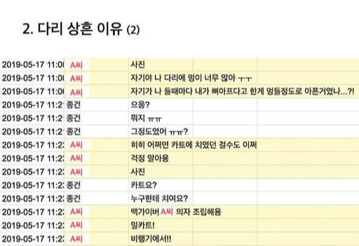 원종건씨가 4일 자신의 페이스북에 올린 전 여자친구 A씨와의 대화 내용. 페이스북 캡쳐