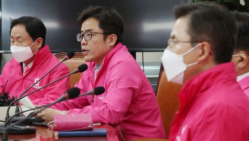 미래통합당 김원성 최고위원이 지난 12일 오전 국회에서 열린 최고위원회의에서 발언하고 있다. 연합뉴스