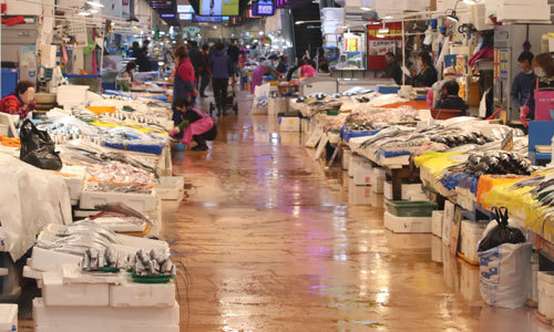 지난 26일 서울 동작구 노량진수산시장이 한산한 모습을 보이고 있다. 연합뉴스