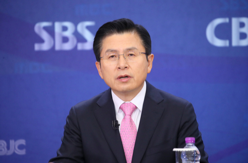 미래통합당 황교안 대표가 1일 서울 양천구 방송회관에서 열린 방송기자클럽 초청 토론회에서 발언하고 있다. 연합뉴스