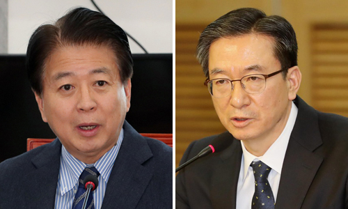 노웅래(왼쪽), 정성호.